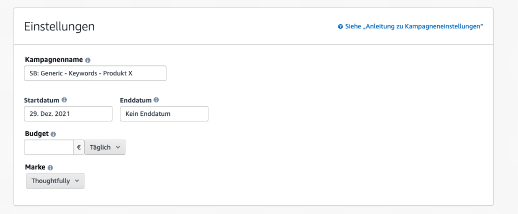 Amazon Sponsored Brand Kampagnen
